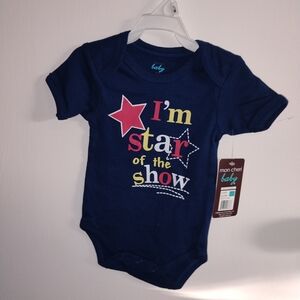 Mon Cheri Navy Star Bodysuit